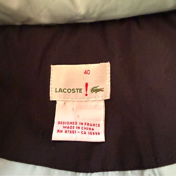 LACOSTE Black Puffer Vest Sz 40 - Picture 6 of 6